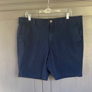 Club Room Men's Dark Blue Flat Front Shorts 38
